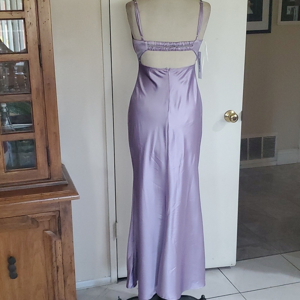 Princess Polly Fayden Bias Cut Lilac Maxi Dress Silky Size 6 - Picture 11 of 14